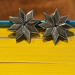 Shimmering Silver Star Earrings